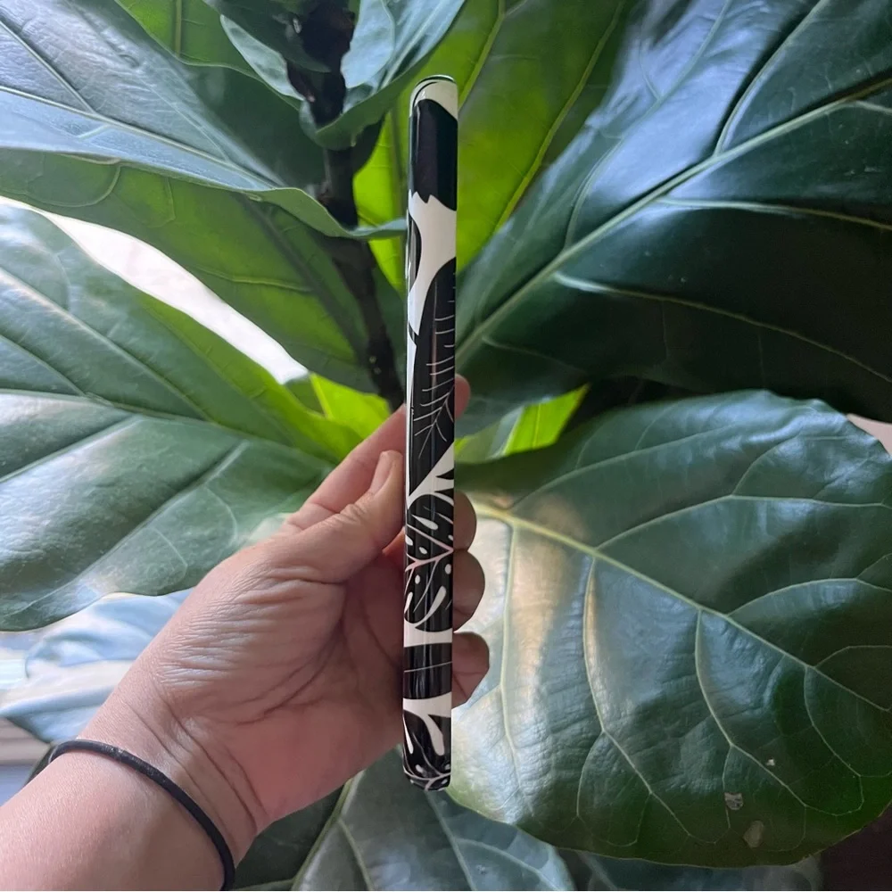 Society 6 Monstera Tropical Leaves Pixel 6s Hard Phone Case Cover Black White